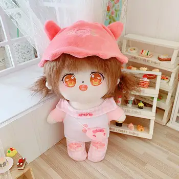 20 см стоп-моушън облекло Прекрасен Розов Гащеризон, шапка, костюми и аксесоари за кукли Корея Kpop EXO idol Кукли подарък направи си САМ Играчка