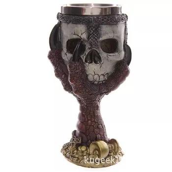 3D череп чаша за Хелоуин карнавал, фестивал, празник на чаша от неръждаема стомана