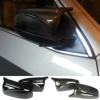 Двойката Огледала от въглеродни влакна/ABS, Покриване на X5 и X6, Автомобили Страничен Капак Огледала за обратно виждане, Подмяна на Капаци За BMW X5 X6 E70 E71 2007-2013