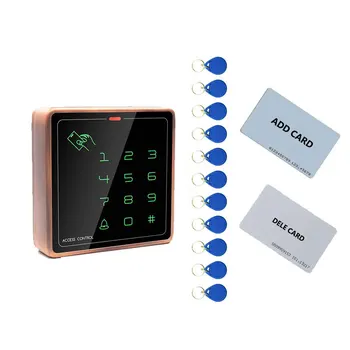 RFID Метална система за контрол на достъпа Сензорна клавиатура ID карта 4000 потребители водоустойчив IP66 2 елемента майката карта 10шт етикет