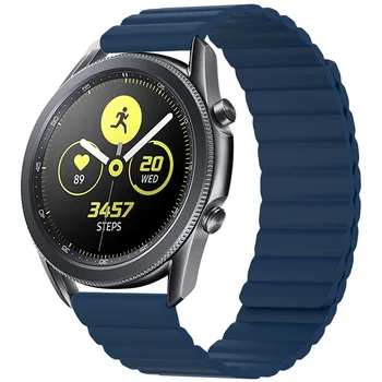 22 мм и 20 мм и Силикон Магнитна Каишка за Samsung Galaxy watch Active 2 Amazfit GTR Мъжки/Женски взаимозаменяеми каишка за Huawei watch 3