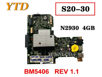 Оригиналната дънна Платка за лаптоп Lenovo S20-30 N2930 4GB BM5406 REV 1.1 изпитана добра безплатна доставка