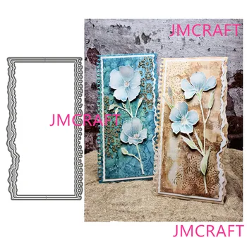 JMCRAFT 2021 Нова Лейси Поздравителна Картичка # 5 Метални Режещи Удари 3D САМ Албум за Изрезки от Ръчно изработени Хартиена Занаят Метална Стоманена Шаблон за Печати