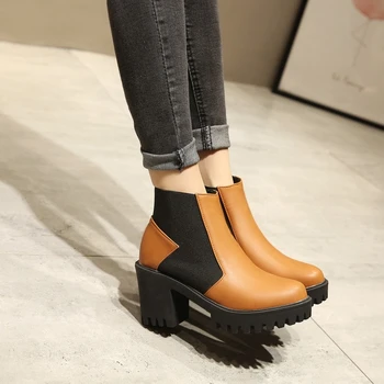 Къси дамски обувки; Новост 2022 г.; модни обувки Martin, дамски пролетно-есенни нескользящие модни обувки; дамски големи размери 35-43