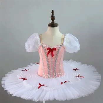 Професионални Балетные Опаковки На Децата Едно Дете На Жената Палачинка Балерина Ястие С Костюм На Розово Момиче Бонбони Фея Балетное Рокля Adulto