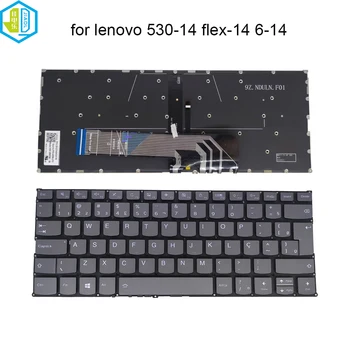 BR Бразилия Бразилският клавиатура с подсветка за лаптоп Lenovo yoga 530-14 14ARR 530-14IKB 530-15 C340-14IWL Шнур 6-14IKB FLEX-14API