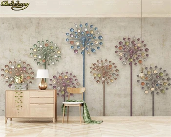 beibehang Потребителски 3d тапети стенопис 3d стерео абстрактни украса на стените са цветя ретро телевизия фон на стената papel de parede