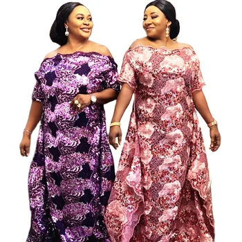 Африканска Мрежа Лейси Плат Френска Лейси Плат С Пайети 2020 Висококачествен нигерийски тюлевый завързана материал за сватбена рокля
