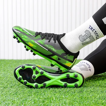 Най-новата футболна мъжки обувки градинска спортни обувки с дълги шипове нескользящая футболни обувки, детски спортни обувки за възрастни