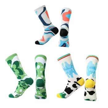 Мъжки И Дамски Чорапи с Цветно Изображение, за Екипажа, Ежедневни Забавни Луди Готини Спортни Чорапи за Джогинг, Баскетбол, Футбол, Колоездене