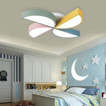 Модерна и креативна цветна акрилна хол, кабинет и спалня на тавана лампа Nordic LED вятърна мелница детска стая Вятърна Мелница light LB12517