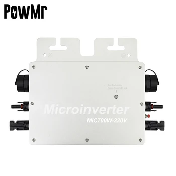 PowMr 700 W 220 В MPPT На Мрежата Вратовръзка Инвертор IP65 Фотоэлектрическая Система на Окото Вратовръзка Инвертор Микро Инвертор за Слънчеви Панели