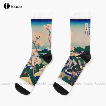 Традиционната Японска Живопис Чорапи За Колоездене Чорапи 360 ° Цифров Печат Унисекс Възрастни Юношески Младежки Чорапи Персонализиран Подарък Към Поръчката