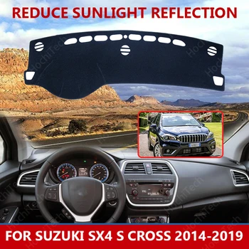 за Suzuki SX4 S Cross 2014-2019 Подложки за арматурното табло, Аксесоари за стайлинг на автомобили на Кутията на таблото Мат Килим козирка