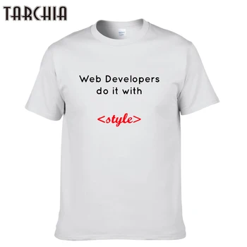 TARCHIA 2022 Лятна Брандираната Модна Мъжка тениска за уеб разработчици, Памучни Тениски, Мъжки Тениски с Къс Ръкав За Момчета, Повседнев