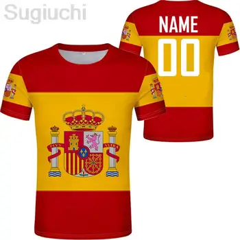 Потребителски Всяко Име Номер на ИСПАНИЯ 3D тениска ESP Испански Национален Флаг Футболни тениски Дрехи За Мъже И Жени Подаръци