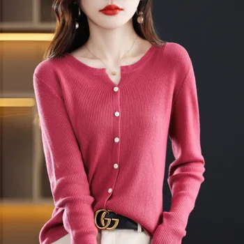 пуловер женски пуловер sueter mujer пуловер V кръг neck cardigan Korean дъно shirt drawstring slim sweater coat sweaters