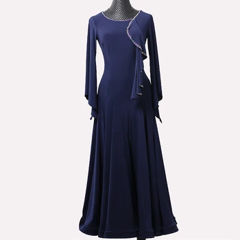 Новата национална стандартна дрехи за модерни танци рокля с голямо махало, дрехи за практикуване на бални танци, Валс-LXT579