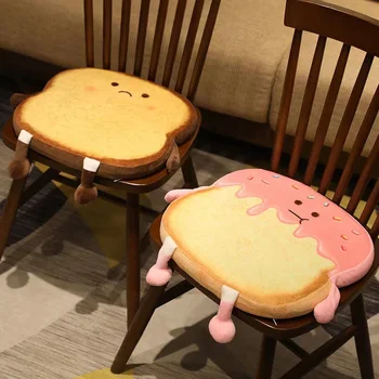 Възглавница във формата на Хляб, Удебелена мек Памук с ефект на Паметта, устойчива на плъзгане Офис Възглавница за домашен стол