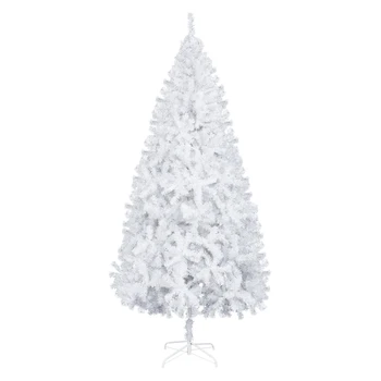 Бърза Доставка 7 ФУТА, Закрит Плувен Празник Бяла Коледно Дърво за Украса
