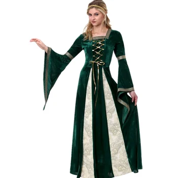 Cosplay Средновековна Дворцовое Принцеса Рокля За Възрастни Винтажное вечерна рокля за Жените Секси Празничен Костюм за Хелоуин