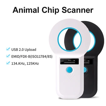 134,2 khz Куче Котка Четец за Животни Ушна Етикет Стъклен Чип RFID Ръчен Четец на Микрочипове Скенер за Домашни Любимци