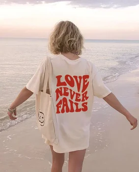 Sugarbaby Love Never Fails Забавно Графична тениска Козметична Тениска Плажни ризи С Къси Ръкави Модни Дамски Памучен Риза Директен Доставка