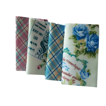 4шт розова и Синя роза печатни памук Лоскутная плат серия от геометрични решетки за шиене стеганая кърпа за 
