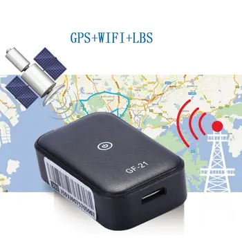 GF21 Мини Автомобилно приложение, WIFI GPS Локатор Абсорбиращ Запис на Анти-Изгубено Устройство за Гласово Управление на Запис за Проследяване В реално време на IOS/Android