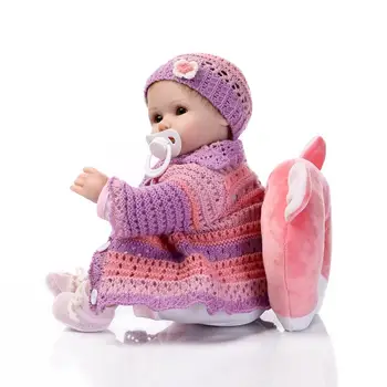 42 см силиконови подмладени с бебета, кукли, играчки за момичета с възглавница меки играчки 16 инча детски играчки тялото кукли детска кукла за момичета