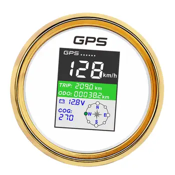 Измерване на скоростта на GPS неръждаема стомана 85mm универсален с LED индикатор за кораби
