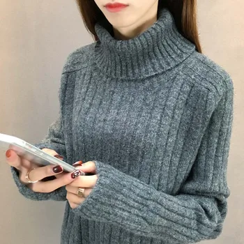 Корейската версия на новия пуловер с висока яка, през есента и зимата 2018 г.