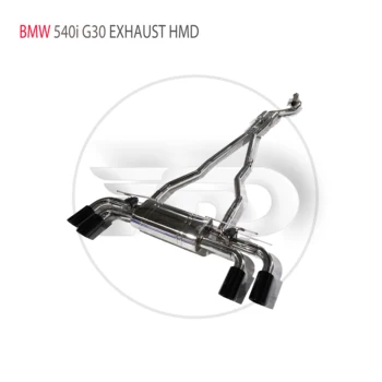 Изпълнението на изпускателната система от неръждаема стомана HMD Catback подходящ за модификация на BMW 540i G30 Електронен клапан, шумозаглушител
