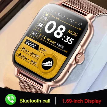 2022 Новите Смарт часовници Женски С Пълен сензорен Екран Спортни Фитнес часовник е водоустойчив IP67 Bluetooth За Android и iOS Смарт-Дамски часовници