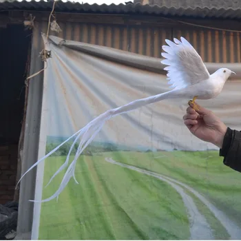 нова имитация на белия Феникс Птица играчка реалистичен летящ феникс подарък от около 50x15 см