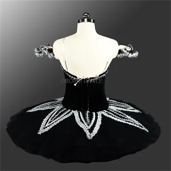 Класическа Професионална Висококачествена Балетната Пакетче Черен Лебед За Момичета с Нестандартни Размери