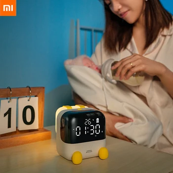 Xiaomi Youpin Clock light малко нощно alarm clock applet бутон за набиране обратно броене студентски сладък будилник