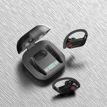 True HBQ PRO TWS безжични слушалки Bluetooth 5,0 Стерео Спортни слушалки, калъф 950 ма Водоустойчив ухото на куката Слушалки с МИКРОФОН PK Q32