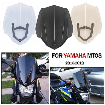 Спортен мотоциклет Туристически Състезания на Предното Стъкло За Yamaha MT03 MT MT 03-03 2016 2017 2018 2019 Ветроотражатель с Монтаж за монтиране на стена