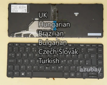 Британската унгарската QWERTZ BR Португалската Българска Турска Клавиатура за HP Probook 640 G2 G3, 645 G2 G3, SN9142BL1, с подсветка