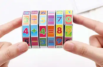 Детски пъзел Куб плюс минус, умножение и разделете на броя