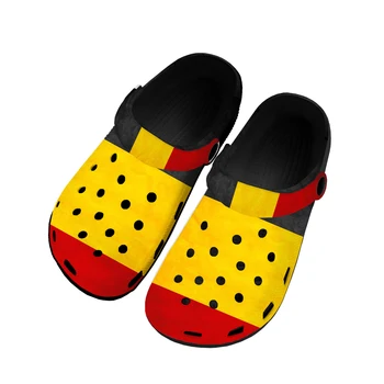 Белгийски Флаг Домашни Сабо По Поръчка Водоустойчив Мъжки Обувки Дамски Тийнейджърката Белгийската Обувки Градински Сабо Дишащи Плажни Чехли С Дупки