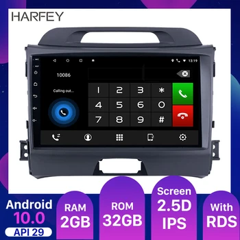 Harfey 9 инча Android 10,0 8-ядрен Автомобилен радиоприемник GPS 2Din автомобилен Мултимедиен 2010 2011 2012 2013-2015 KIA Sportage с Bluetooth