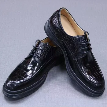 Износостойкая мъжки ежедневни обувки от естествена кожа в бизнес стил, Висококачествена Италианска модельная Мъжки Обувки, Официални мъжки класически Маратонки
