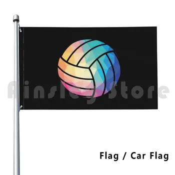 Геометрична Волейбол Форма Низкополигональный Волейбольный Подарък Открит Декор Флаг Кола Флаг Волейбол Волейбол Волейбол