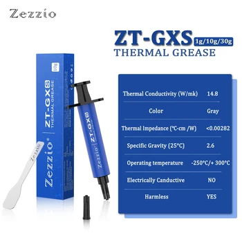 Zezzio ZT-GXS 1/10/30 г термопроводящая силиконова грес 14,8 W/ mk Охлаждаща паста за видеокартата Силиконова смазка за процесор на лаптоп