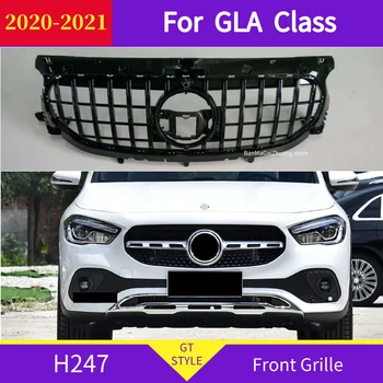 GT предна решетка за mercedes GA247 2020-2021 GLA Class GLA220 ABS решетка предна броня автомобилен стайлинг без емблема