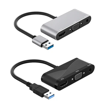 Видео Кабел адаптер за USB 3.0 VGA с Датчиците на Изходен адаптер