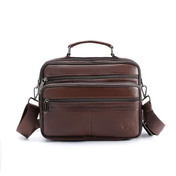 2022 нова мъжка чанта през рамо от телешка кожа на известната марка, Реколта Кожена Мъжка чанта-месинджър, мъжки ежедневни чанта, чанта за кръст
