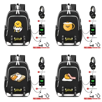 USB Зареждане Жак за слушалки тийнейджърката пътна чанта За лаптоп Ученически Чанти Mochila Feminina раница Cartoony скъпа Раница Gudetam